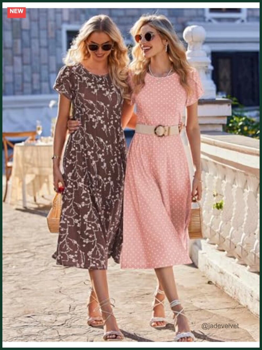 Loose Flowy Floral Pleated Short Sleeve Midi Dress - Picture 3 of 6